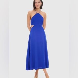 Hyacinth House Royal Blue Beaded Azure Midi Dress NWT Small S